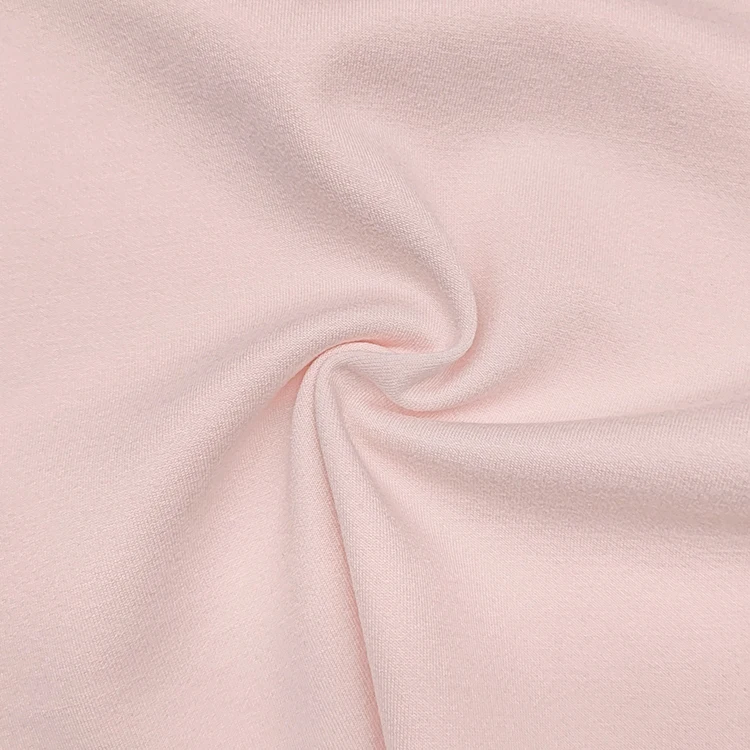 Hot Sale Solid Knit 49% Polyester 46% Rayon 5% Spandex Material Scuba Fabric for Women Dress 290GSM factory