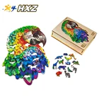 3d Puzzle Toys Animals Parrot 3D Wooden Puzzle Wooden Jigsaw Puzzle Toys Wood Crafts Custom