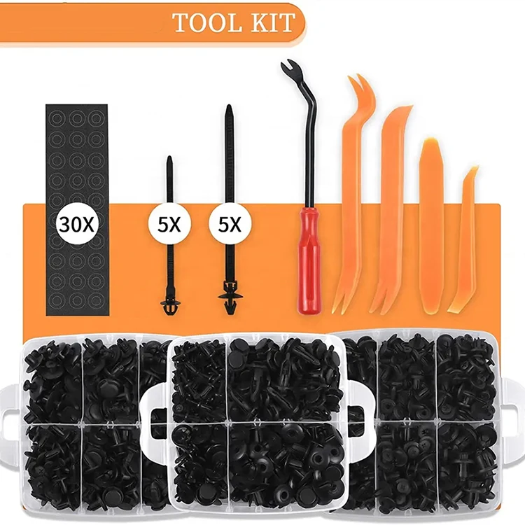 675PCS Assortment Clips Rivet Kit Car Body Clip Kit With Push in Type Plastic Rivets Fasteners Universal Auto Fastener Clips Set factory