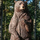 Modern Outdoor Hotel Decoration Large Size Large Bronze Animal Standing Bear Statue