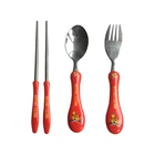 Gift Promotion Gift Customise Logo Artwork Cutlery Set Chopsticks Fork And Spoon With Box