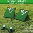 GIBBON Golf Cornhole Game Set Combined Pong Game Chipping Yard Game Boards With Chipping Mats Golf Balls For Tailgate