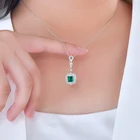 Silver Necklace Silvernecklaces Silver 925 Emerald Necklace Hydrothermal Method