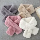 Scarf Scarf 2021 New Wholesale China Winter Faux Rabbit Fur Warm Custom Wrap Edge Plain Scarf