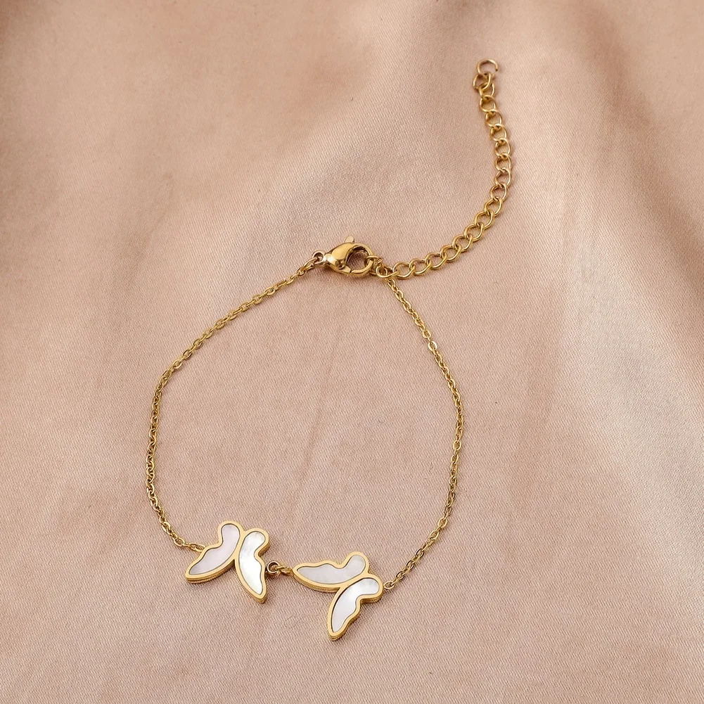 New arrival stainless steel golden butterfly pendant bracelet personality temperament luxury minimalist jewelry