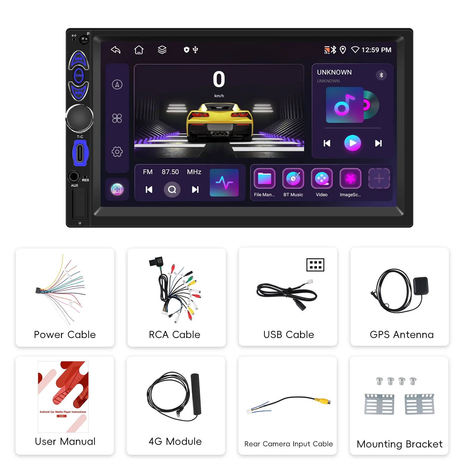 podofo 7 8 core 464gb android car stereo wireless carplay car radio with 4g modem android auto wifi gps odm factory a4305-20