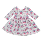 Kids Boutique Baby Girl Rainbow Patterns Designs Dress For Kids