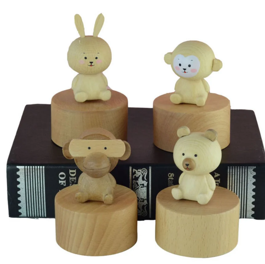 creative mini music box cute pet animals children holiday gifts