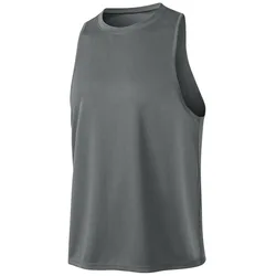 Fashion Solid Color Sleeveless Leisure Men Shirts Net Design Breathable Quick Dry Shirts Anti-wrinkle Gym Clothing Tank Tops