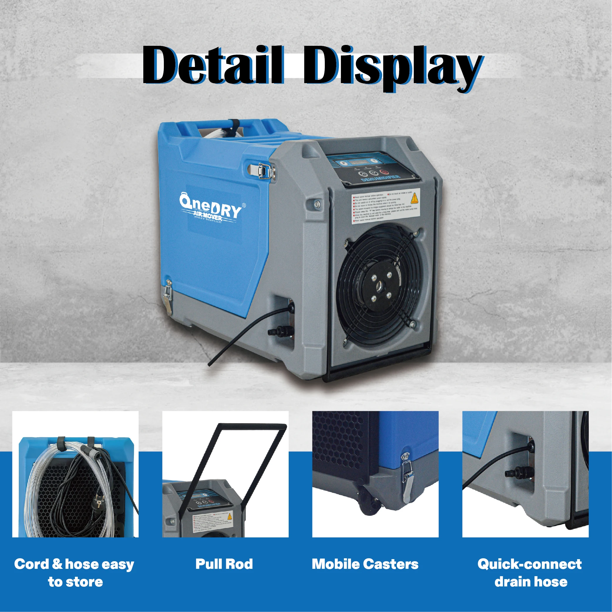 Onedry Aone-40lgr Electric Dehumidifier, 40L/Day, 24H, 150W - detail 10
