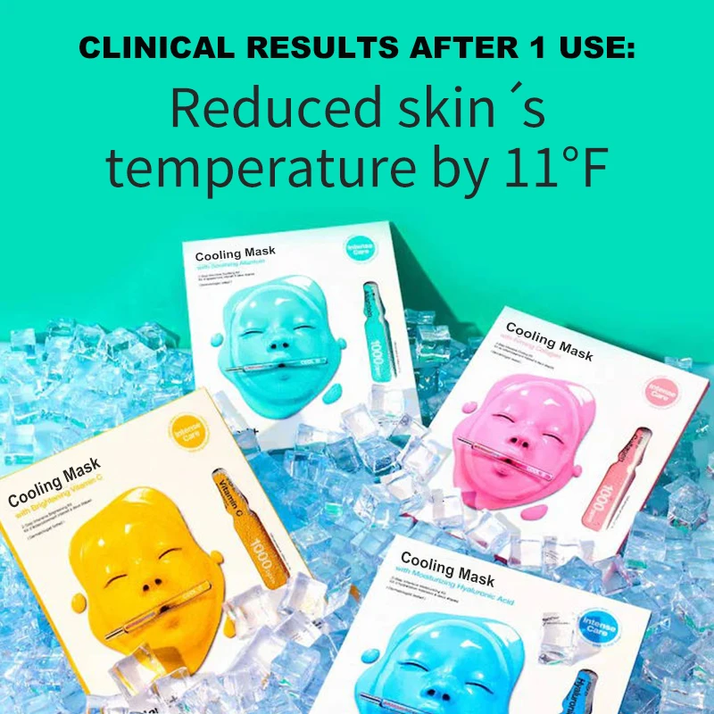 Private Label Korea Face Sheet Mask Address Redness Cooling Moisturising Smoothing Hyaluronic Acid Ampoule Mask Hydrogel Mask