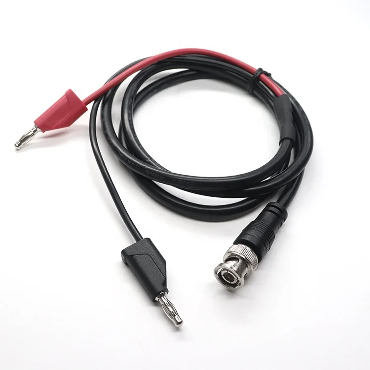 100cm Oscilloscope Test Cable P1204 Bnc Male Plug to Banana Security Connector Coaxial Cable Bnc Cable Male to Banana Plug Safety Plug Type Used for Testing