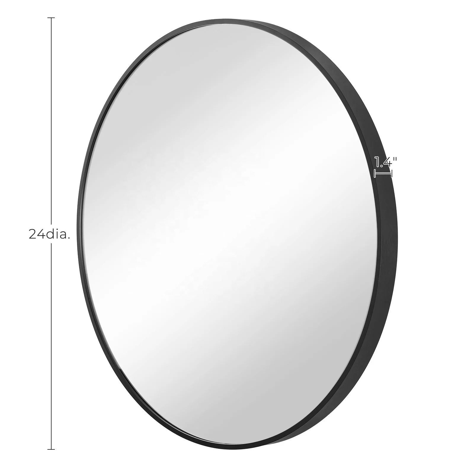 SONGMICS  wholesale Decorative round mirror aluminum alloy frame wall mirror for living room bathroom bedroom