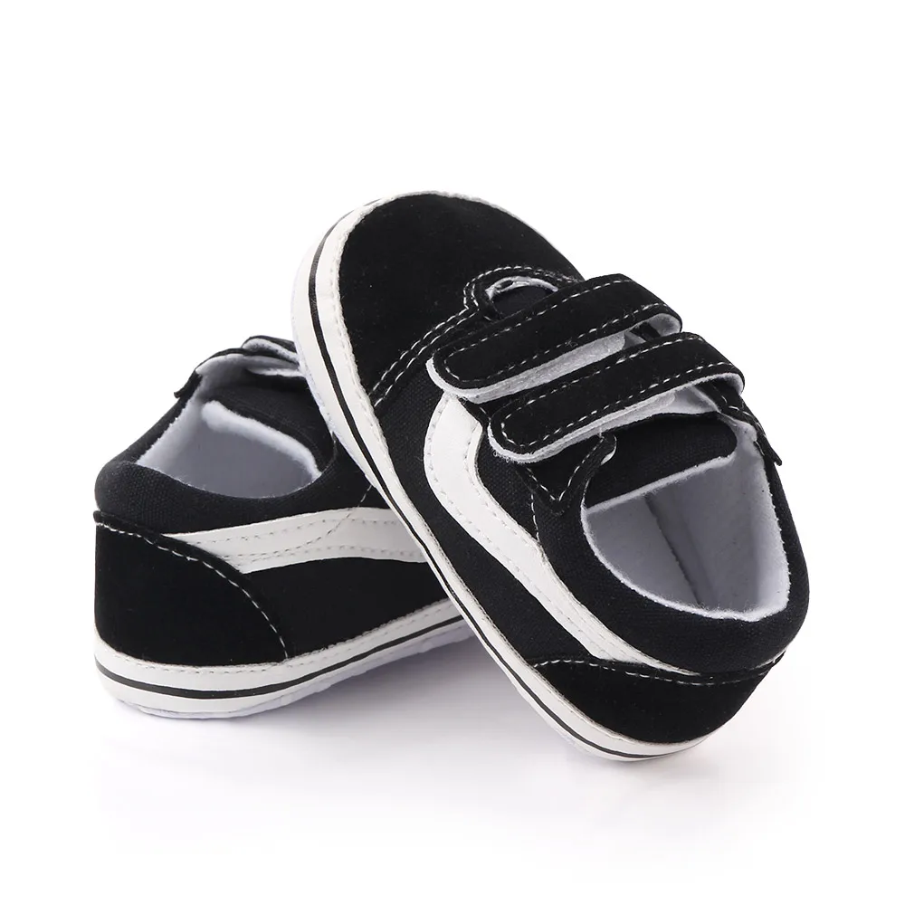 Spring and Autumn 0-1 Year Baby Canvas Casual Shoes Toddler Crib Shoes Double Hook & Loop Walking Shoes Wholesale details
