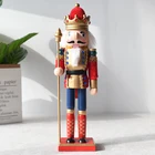 Christmas Factories Nutcracker Wholesale 30CM Classic Wooden Nutcracker For Christmas Decoration