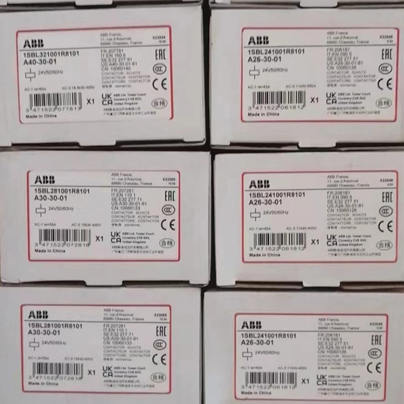 Original ABB A Series magnetic contactor  electrical contactor A9 A12 A16 A26 A30 A40 A50 A63 A75 A95 A110 A145 A185 A210 -30-10