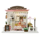 Gift Women Colorful Mdf Material Wooden Doll House DIY Gift Sets Women
