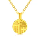Star Pendant Star Pixiu Dragon Star 3D Hard 24K 999 Solid Real Gold Charms Pendant Necklace Jewelry