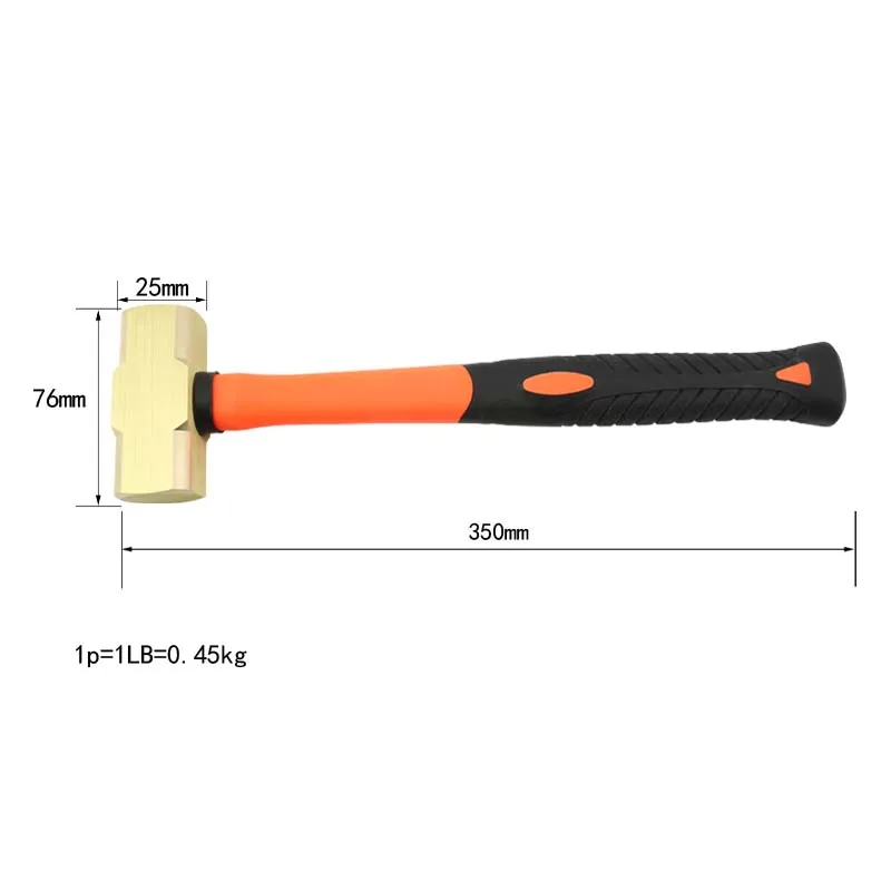Sharp Non - Sparking Brass Copper Sledge Hammers Hammer for Chemical and Explosion - protection Sectors Use details