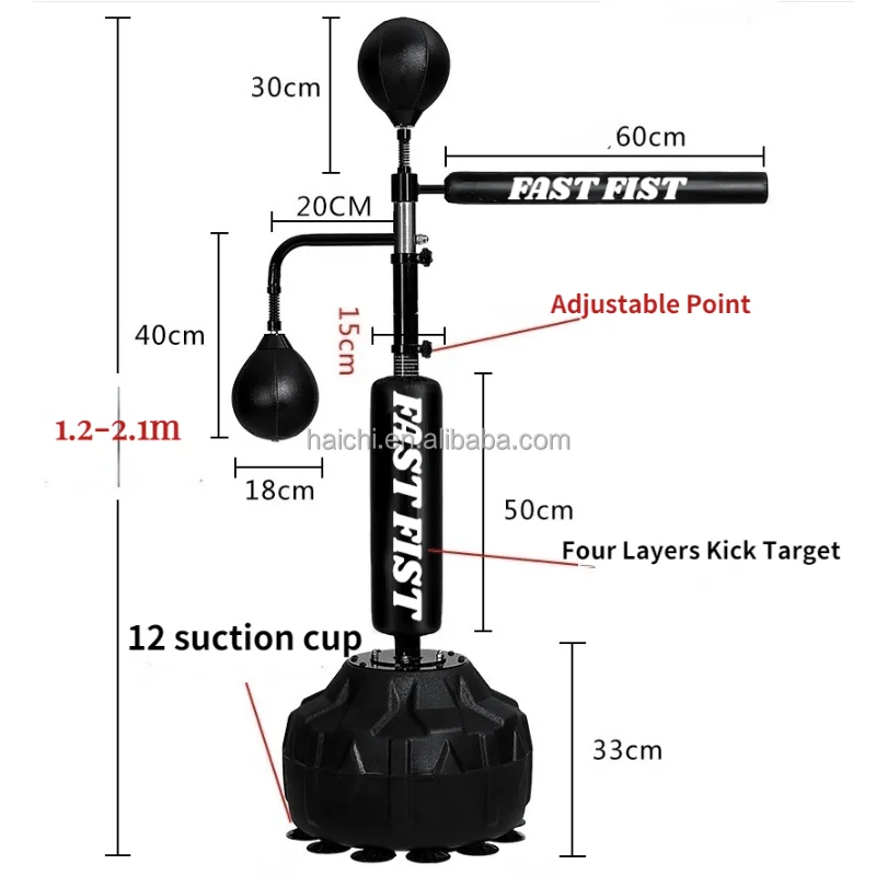Fast Fist Cobra Speed Punching Ball - Quality Leather Free Standing ...