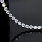 Sterling Silver Jewelry Silver CIJ Hot Sale 4MM Bezel Round AAAAA CZ Diamond 925 Sterling Silver Jewelry