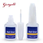 Nails Glue Gorgels Wholesale Strong Resin 10g 3g 2g Brush On Nails Glue For False Tips Rhinestone Sticker