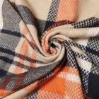 Designer Scarf Hot Sale Wholesale Acrylic Orange Checked Scarves Shawl For Ladies