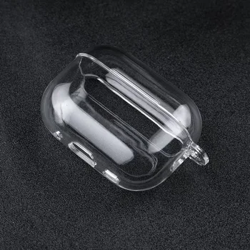 transparent clear hard PC TWS earphone case with hook hole for Airpods 3 case