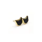 Design Jewelry Metal Earring Ladies Gold Custom Logo Design Cat Black Stud Metal Earrings Jewelry Fashion For Women