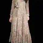 Dress D2351 Modern Stylish Women Clothing Ladies Long Sleeve Floral Print Long Maxi Dress