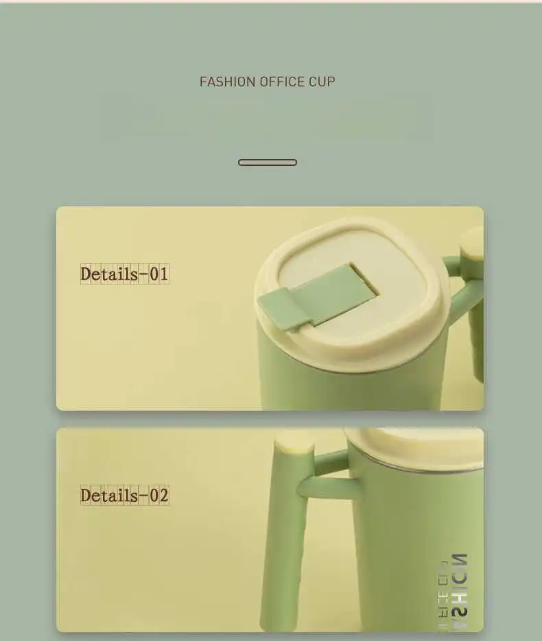 Wholesale High Quality Cute Small Cup Mug Stainless Steel Cup Bottle Household Office Coffee Cup with Cover_20