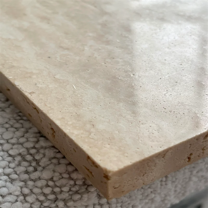 product high quality factory supply round white travertine marble slab table top-12