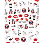 Nail Stickers Decoration Popular Red Sexy Lips Nail Art Stickers For Nail Decoration