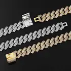 Diamond Iced Out 13mm Mens Miami Cuban Link Necklace Hip Hop Lad Diamond Bling Prong Cuban Chain