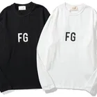 Long Sleeve Shirt Fear Of God Essentials FG Logo Printed Mens Long Sleeve Shirt