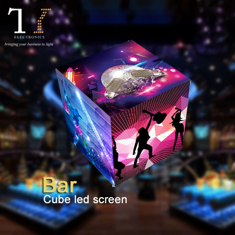 D Led Cube Video Wall Cube Shaped Led Screen Display Commercial