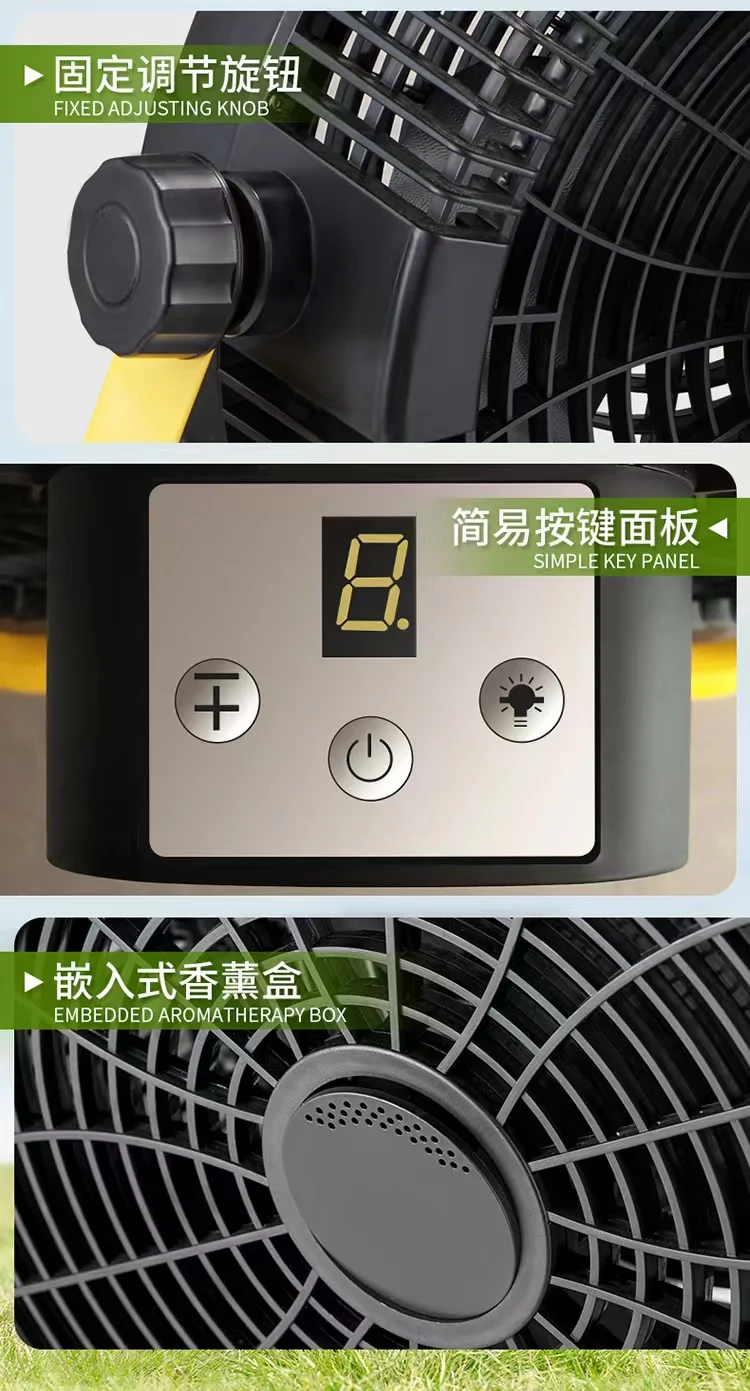 Portable Rechargeable Fan, 12000mAh, USB - detail 22
