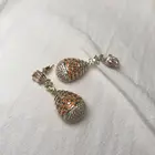 Wedding Gold Plated Charm Wedding 18k Gold Plated Luxury Vintage Geometric Circle Drop Earrings