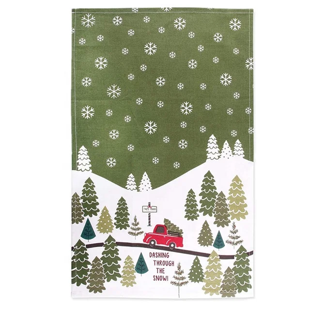 wholesale custom printed christmas kitchen towel - buy christmas