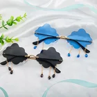 Sunglasses Quality Sunglasses 2020 Rimless Cloud Pendant Sunglasses Female Catwalk Show Celebrity Sunglasses