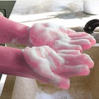 Gloves Ecofriendly Cleaning Gloves Silicone Dish Washing Gloves With Wash Scrubber