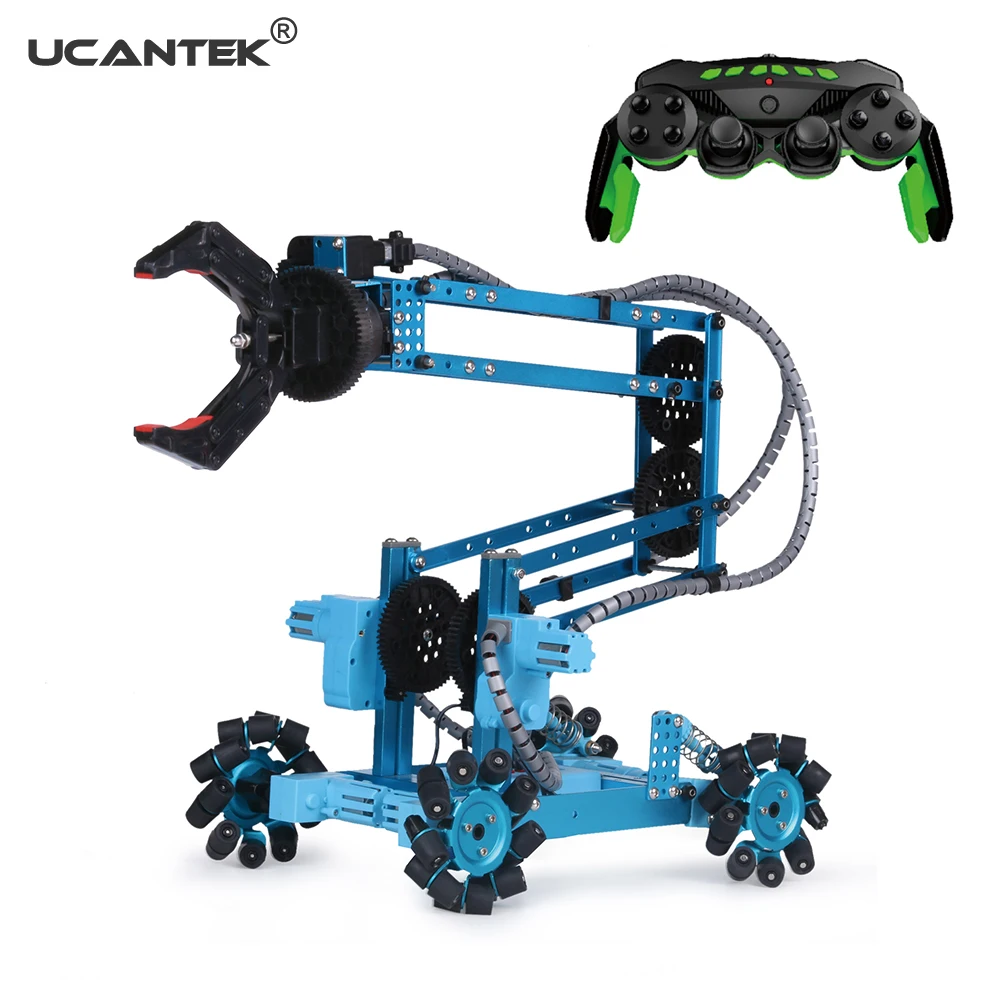 2 4g 4wd alloy material educational mechanical robotic car kit universal wheels remote control robot arm car for kids games buy robot arm car robot car for kids remote control robot car product on