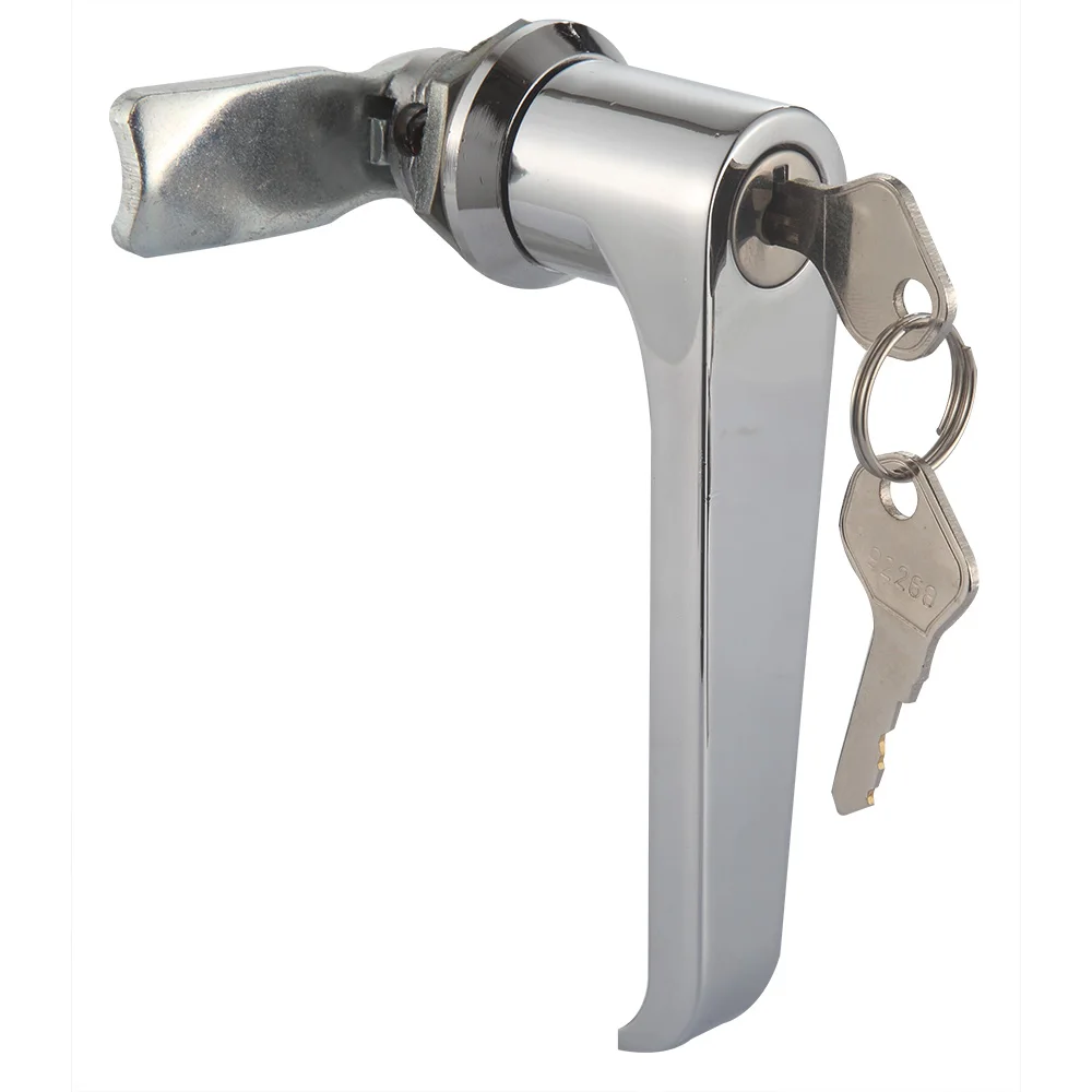 Secure L-Handle L-Bolt Hardware Durable Zinc Alloy Door Lock for Industrial Electric Panel Enclosure and Keyed Entry supplier