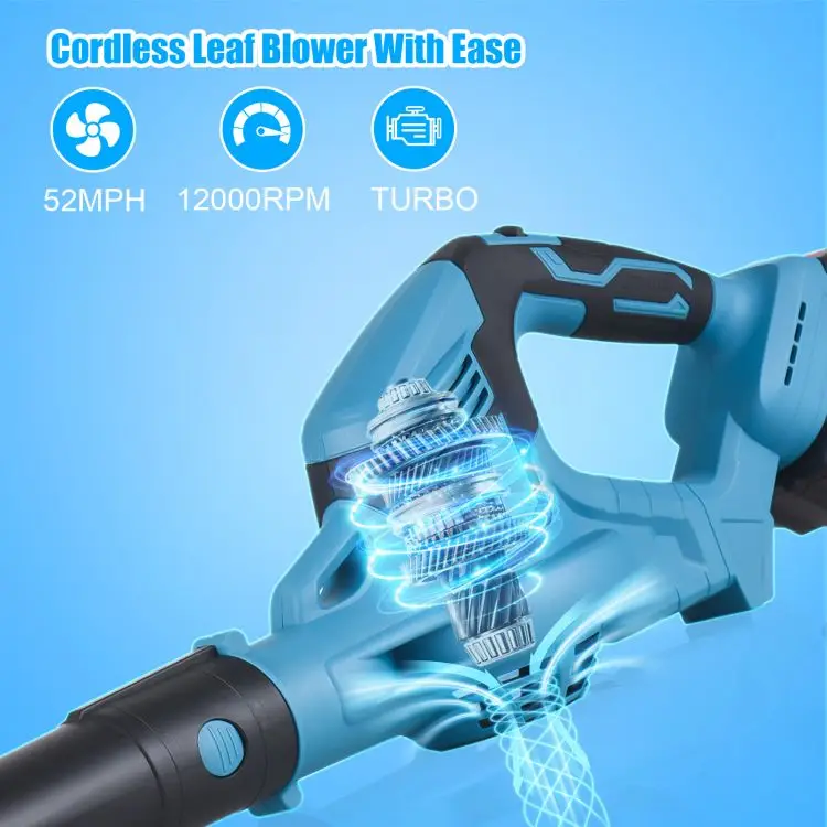 Cordless Leaf Blower 21V Battery Powered Leaf Blower for Lawn Care with Fast Charger 81.19CFM 52.1MPH Lightweight Powerful Leaf