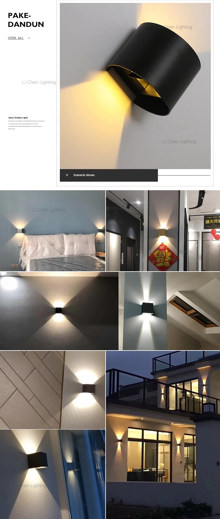 bd17 waterproof led wall light for bedroom sconce outdoor lighting ip65 adjustable lighting angle -2