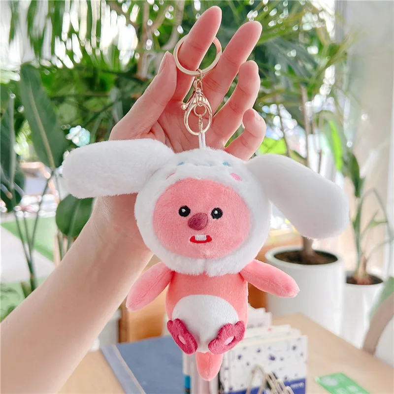 Hot sales Kawaii Sanrio Cartoon Anime Llaveros Cute Loopy Kids toys Custom plush toy Plush key chains