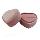 Ring Heart Shaped Rings Wholesale Customized Rigid Cardboard Pink Ring Box Heart Shaped Box For Rings