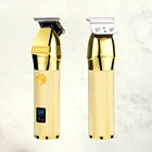 Hair Machine Buy Online New Design T Blade Beard Hair Trimmer Cutting Machine Cordless Rechargeable Gold Hair Clipper