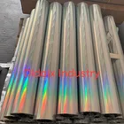 NICAI 2021 Rainbow Laser Printing Paper Self Adhesive PVC Cutting Vinyl Holographic Sticker Decal Film