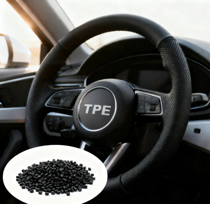 Eco-Friendly TPE Raw Material for Automotive Steering Wheel Cover - Durable, Recyclable & Non-Toxic | Car Interior Component Material Supplier